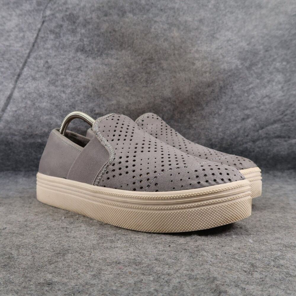 Dolcetta Shoes Womens 9.5 Slip On Sneaker Fashion Lifestyle Platform Casual Gray
